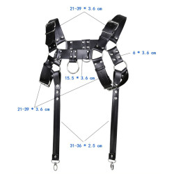 KinkHarness Harnais Sm Garter Noir